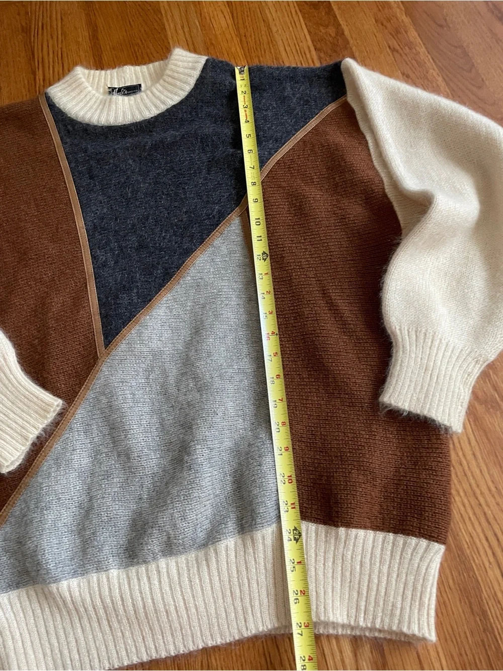Vintage Hal’s Colorblock mohair wool Crewneck Sweater